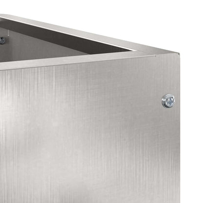 vidaXL Corner Planter Silver 60 x 60 x 50 cm Stainless steel