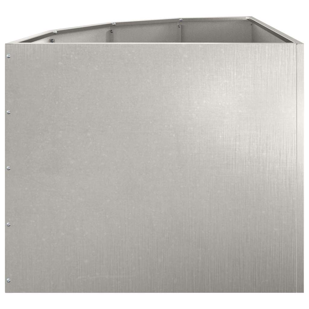 vidaXL Corner Planter Silver 60 x 60 x 50 cm Stainless steel