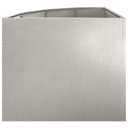 vidaXL Corner Planter Silver 60 x 60 x 50 cm Stainless steel