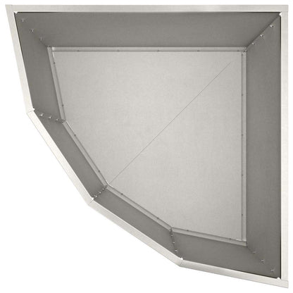 vidaXL Corner Planter Silver 60 x 60 x 50 cm Stainless steel