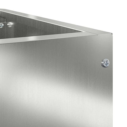 vidaXL Corner Planter Silver 60 x 60 x 50 cm Galvanised steel