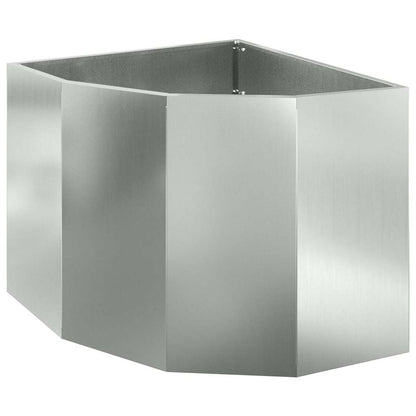 vidaXL Corner Planter Silver 60 x 60 x 50 cm Galvanised steel