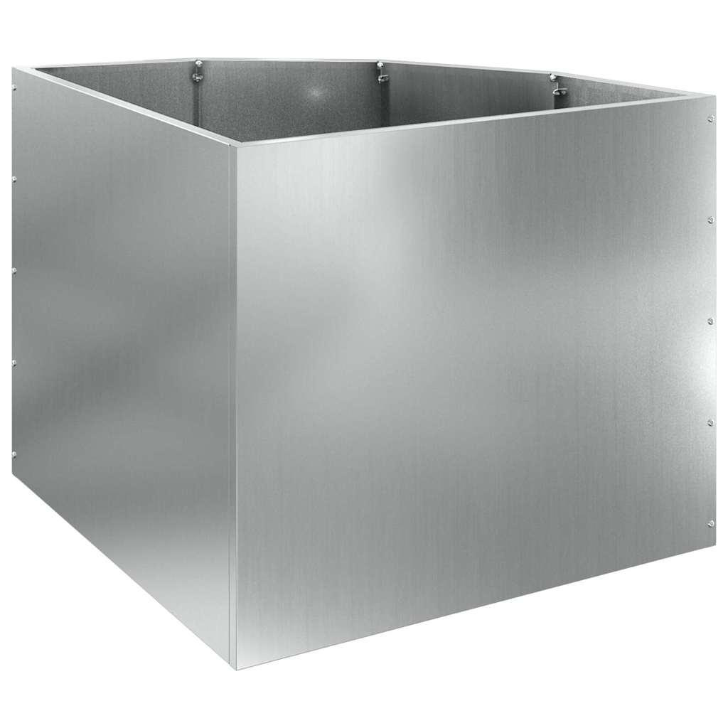 vidaXL Corner Planter Silver 60 x 60 x 50 cm Galvanised steel