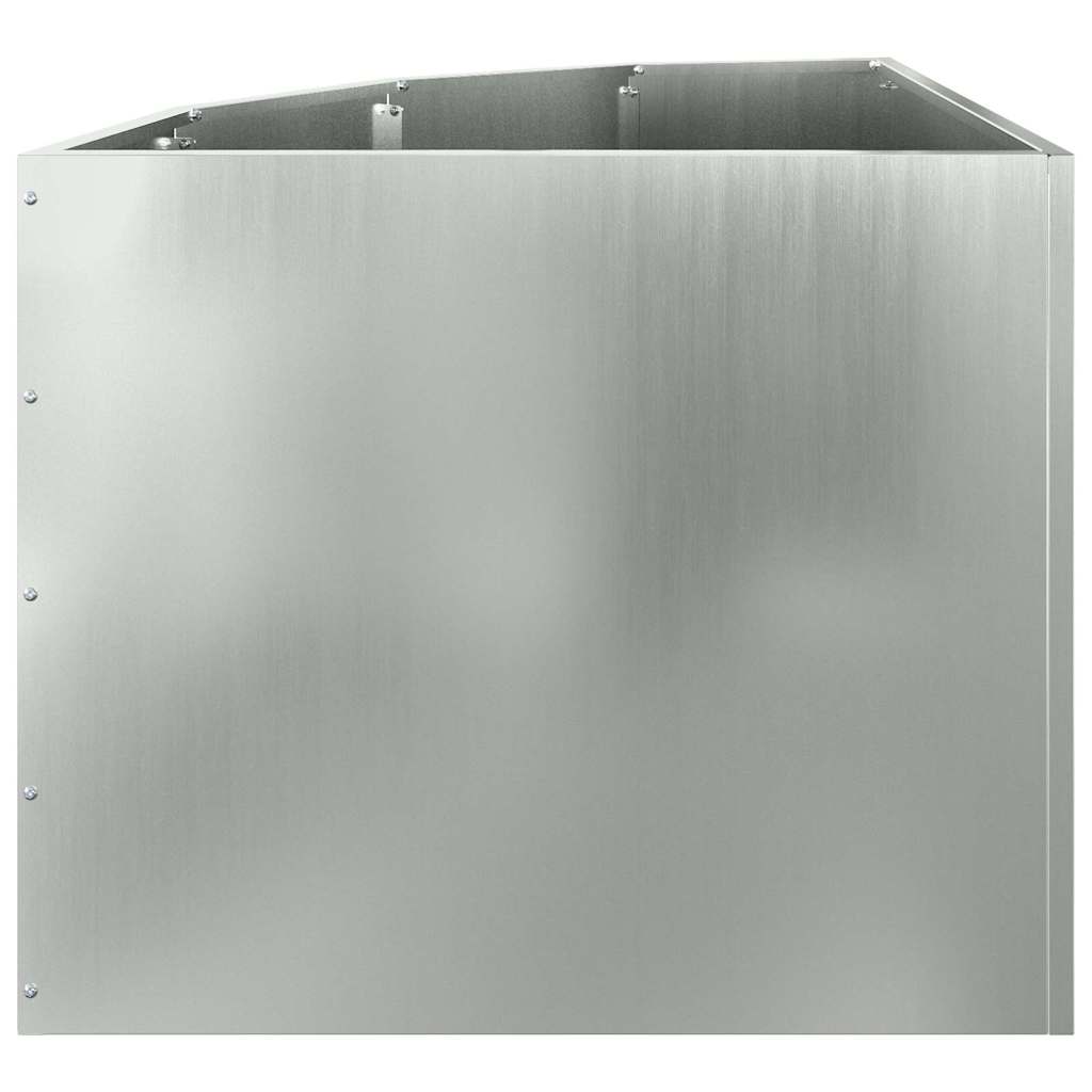 vidaXL Corner Planter Silver 60 x 60 x 50 cm Galvanised steel