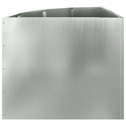 vidaXL Corner Planter Silver 60 x 60 x 50 cm Galvanised steel