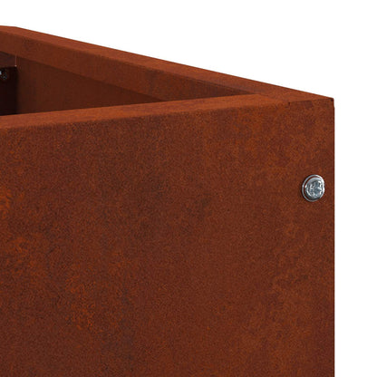 vidaXL Corner Planter Rusty 60 x 60 x 50 cm Weathering steel