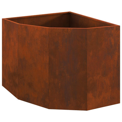 vidaXL Corner Planter Rusty 60 x 60 x 50 cm Weathering steel