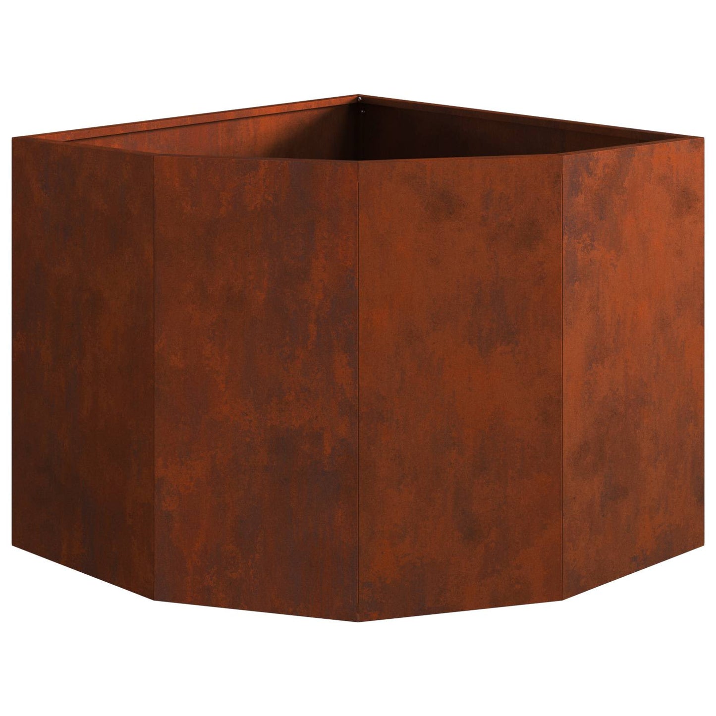 vidaXL Corner Planter Rusty 60 x 60 x 50 cm Weathering steel