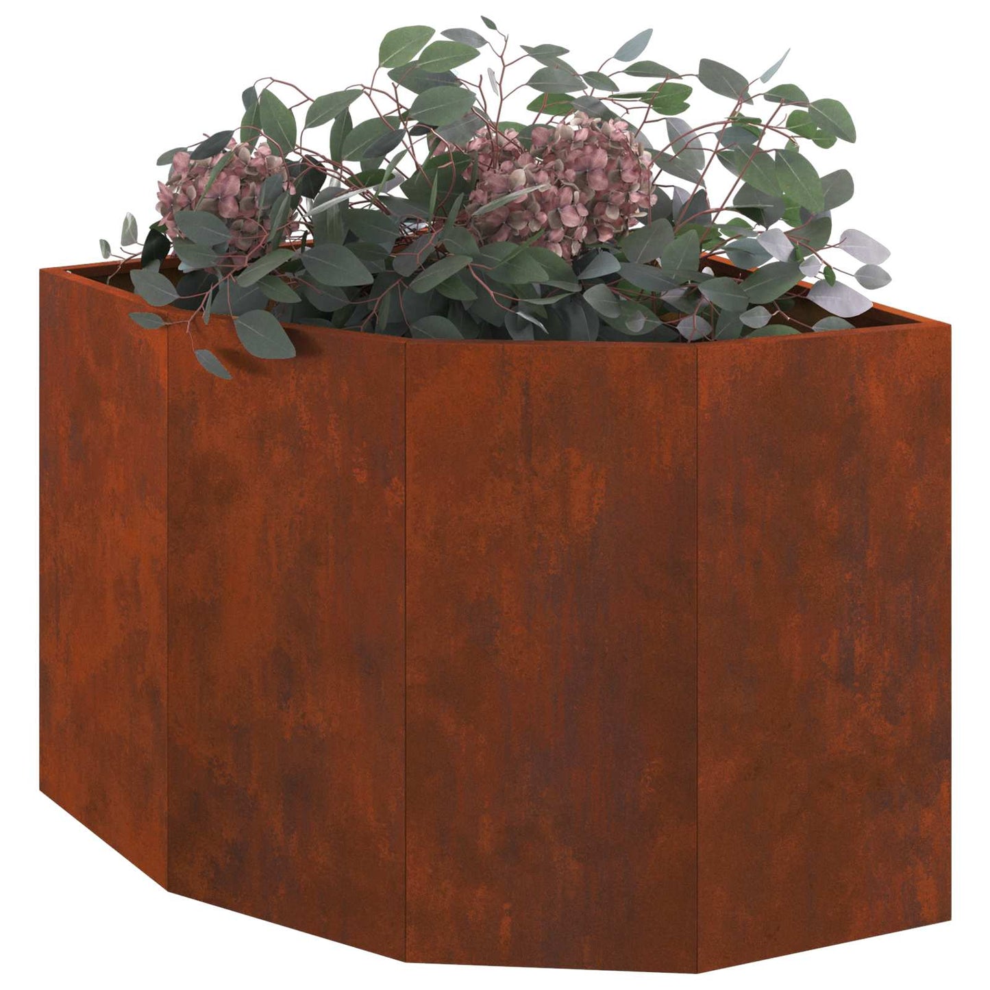 vidaXL Corner Planter Rusty 60 x 60 x 50 cm Weathering steel