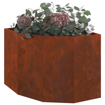 vidaXL Corner Planter Rusty 60 x 60 x 50 cm Weathering steel