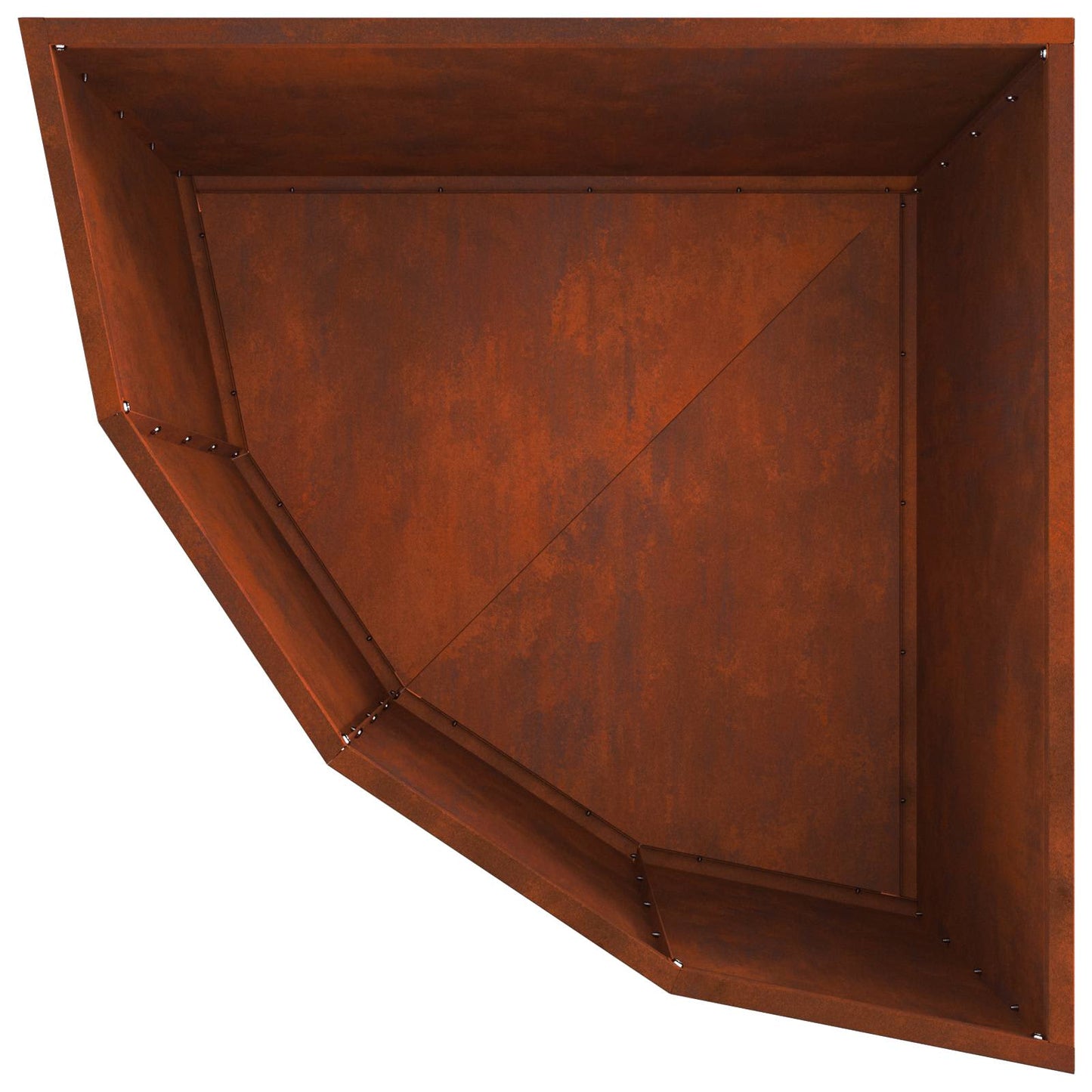 vidaXL Corner Planter Rusty 60 x 60 x 50 cm Weathering steel