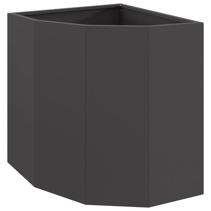 vidaXL Corner Planter Black 45 x 45 x 50 cm Steel