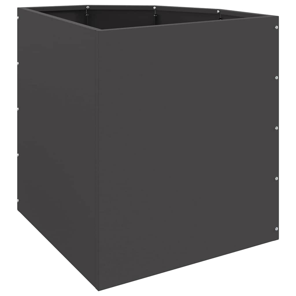 vidaXL Corner Planter Black 45 x 45 x 50 cm Steel