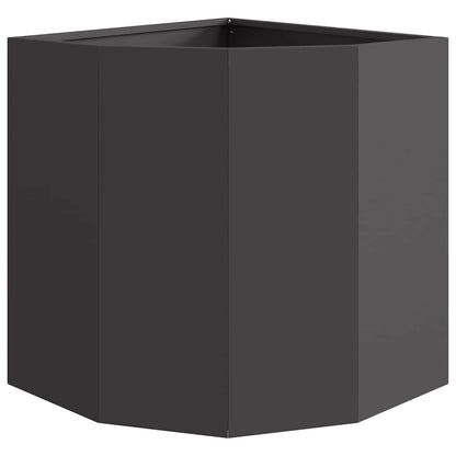 vidaXL Corner Planter Black 45 x 45 x 50 cm Steel