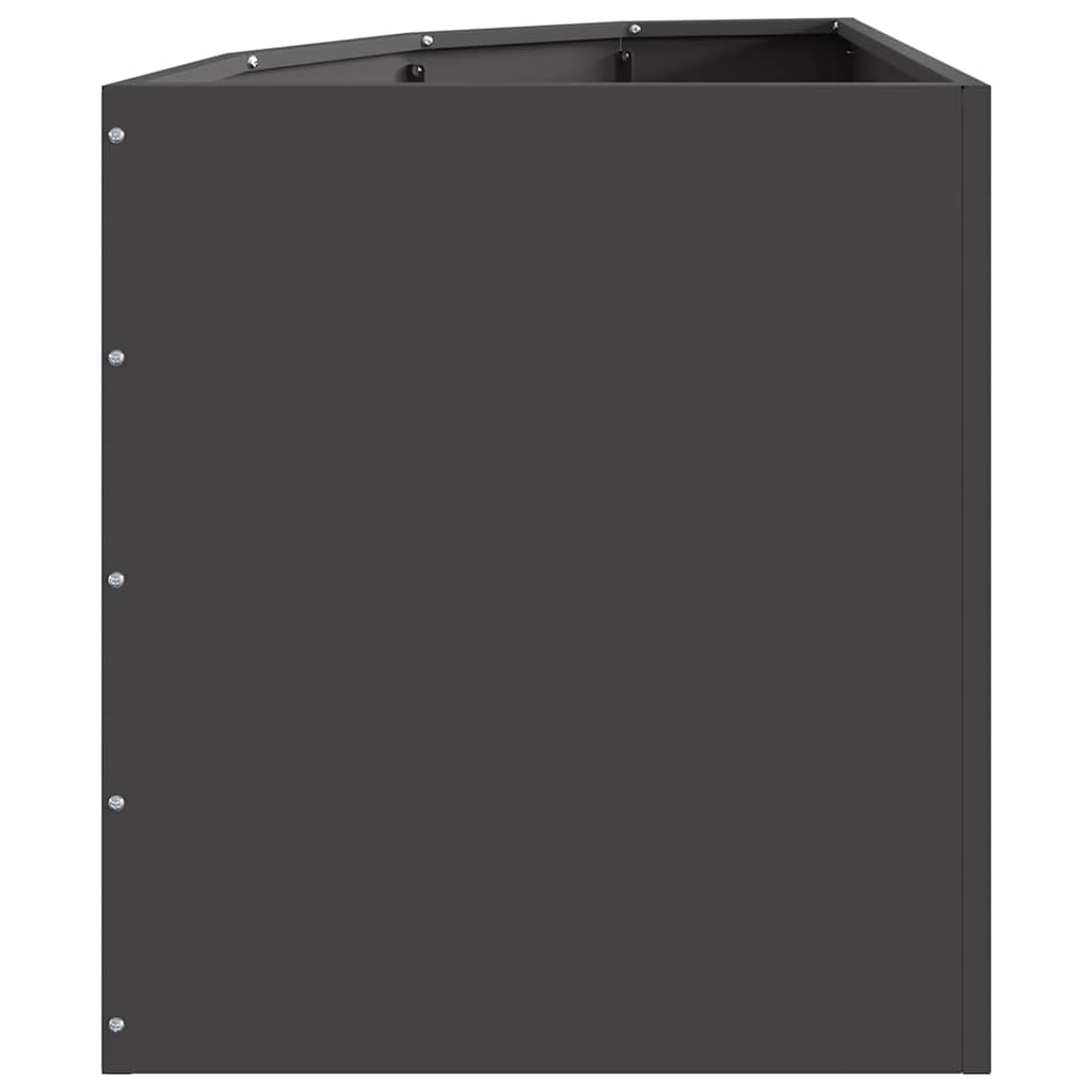 vidaXL Corner Planter Black 45 x 45 x 50 cm Steel