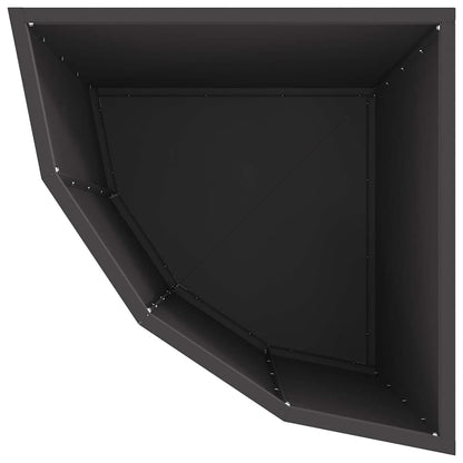 vidaXL Corner Planter Black 45 x 45 x 50 cm Steel