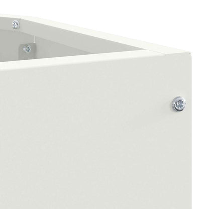 vidaXL Corner Planter White 45 x 45 x 50 cm Steel