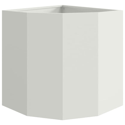 vidaXL Corner Planter White 45 x 45 x 50 cm Steel