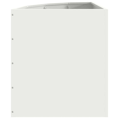 vidaXL Corner Planter White 45 x 45 x 50 cm Steel