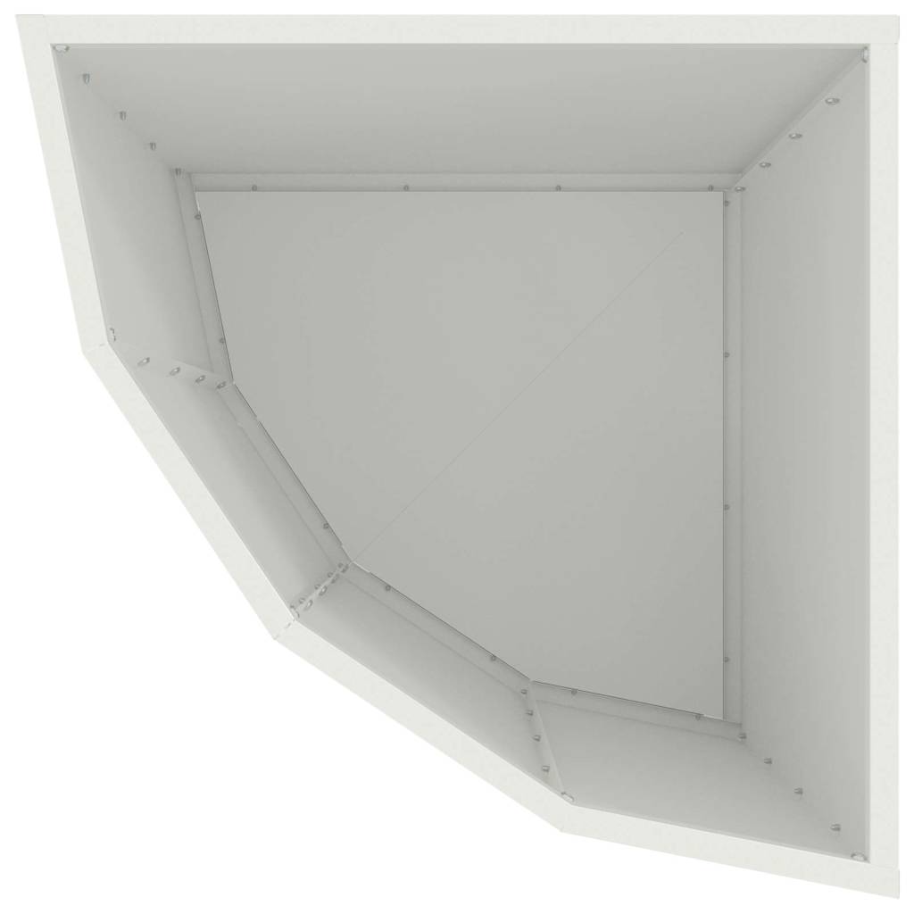 vidaXL Corner Planter White 45 x 45 x 50 cm Steel