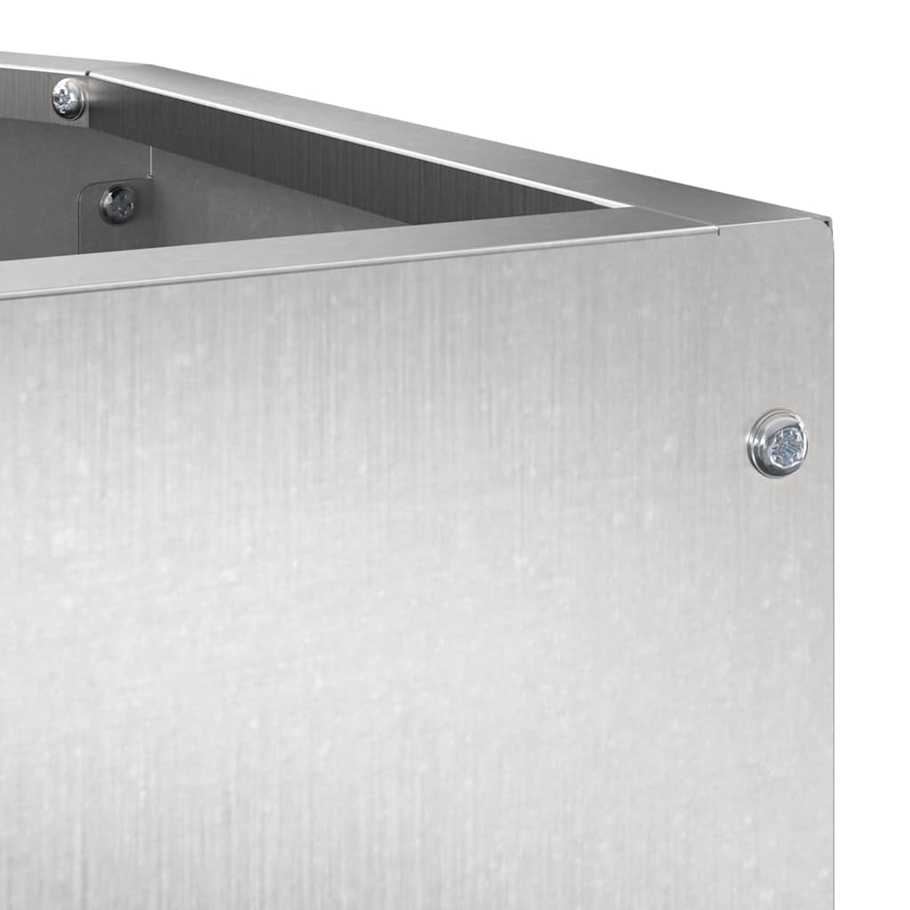vidaXL Corner Planter Silver 45 x 45 x 50 cm Stainless steel
