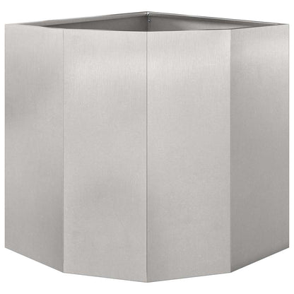 vidaXL Corner Planter Silver 45 x 45 x 50 cm Stainless steel