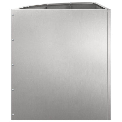 vidaXL Corner Planter Silver 45 x 45 x 50 cm Stainless steel