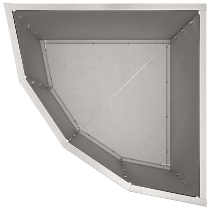 vidaXL Corner Planter Silver 45 x 45 x 50 cm Stainless steel