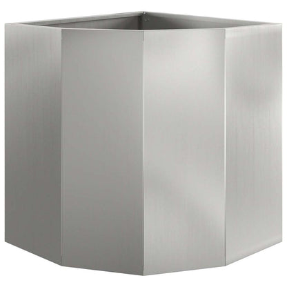 vidaXL Corner Planter Silver 45 x 45 x 50 cm Galvanised steel