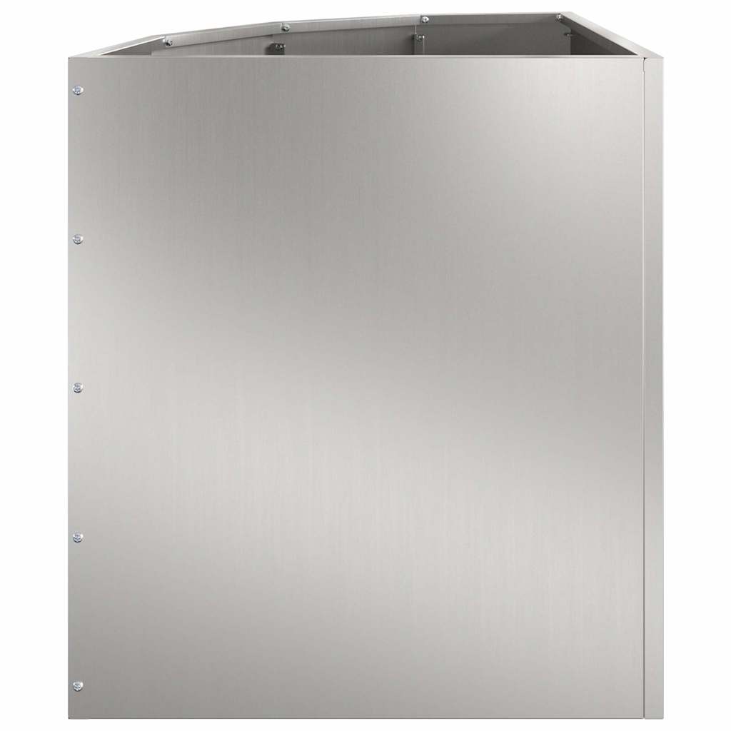 vidaXL Corner Planter Silver 45 x 45 x 50 cm Galvanised steel