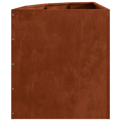 vidaXL Corner Planter Rusty 45 x 45 x 50 cm Weathering steel