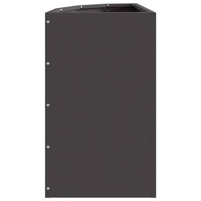 vidaXL Corner Planter Black 30 x 30 x 50 cm Steel