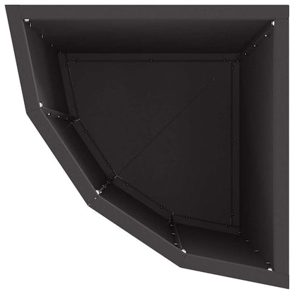 vidaXL Corner Planter Black 30 x 30 x 50 cm Steel