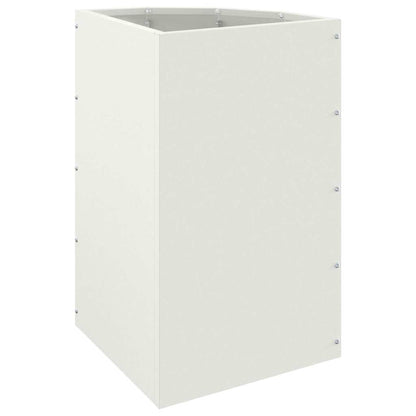vidaXL Corner Planter White 30 x 30 x 50 cm Steel