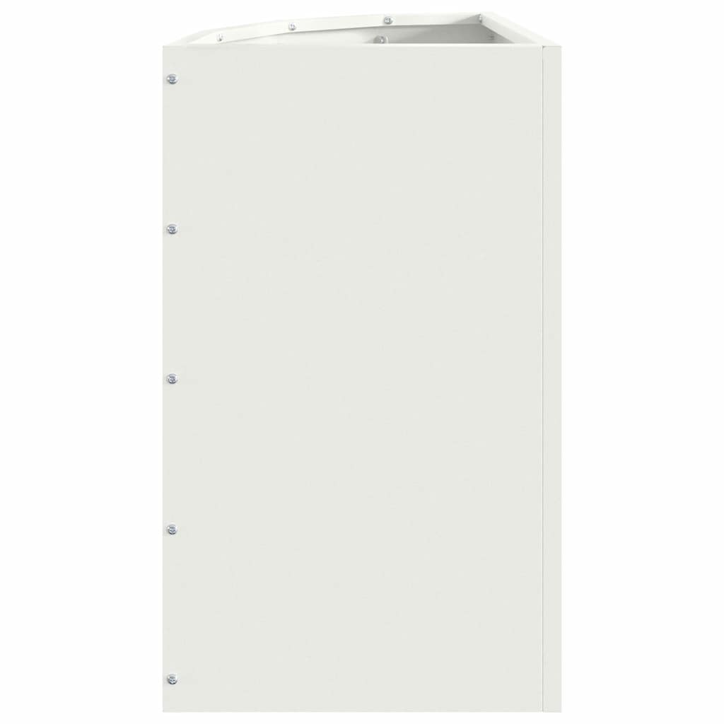 vidaXL Corner Planter White 30 x 30 x 50 cm Steel