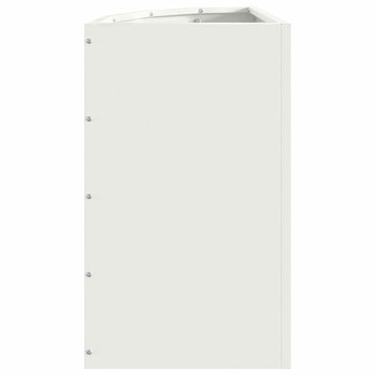 vidaXL Corner Planter White 30 x 30 x 50 cm Steel