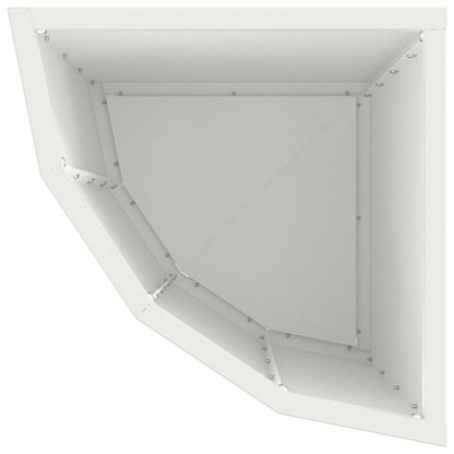 vidaXL Corner Planter White 30 x 30 x 50 cm Steel