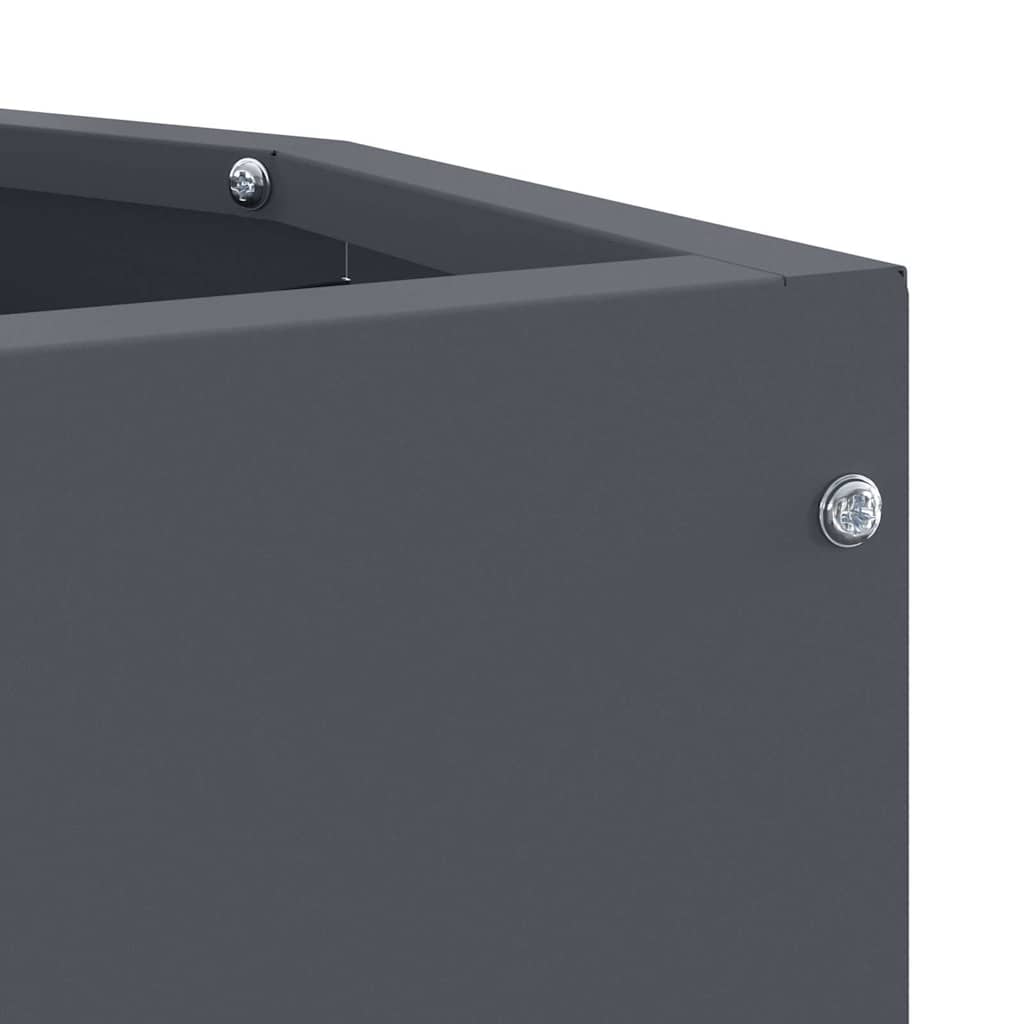 vidaXL Corner Planter Anthracite 30 x 30 x 50 cm Steel