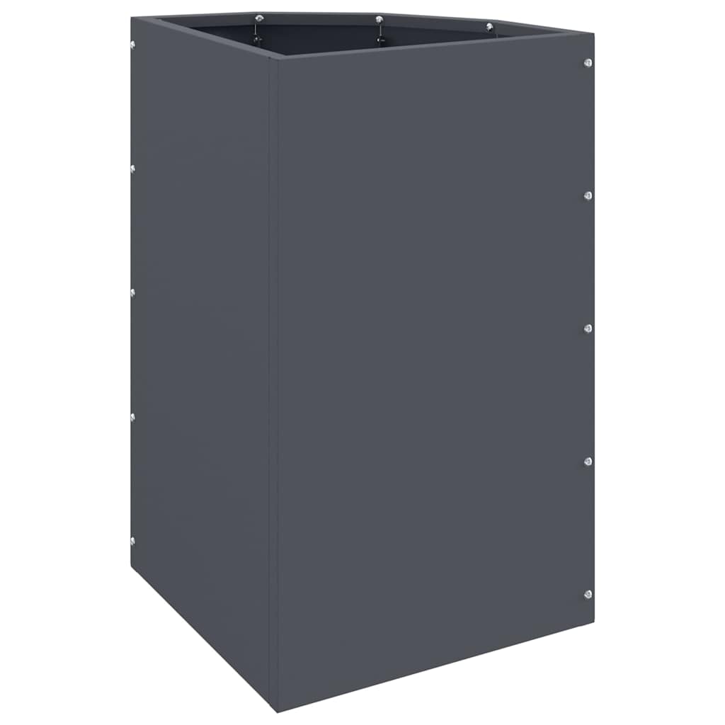 vidaXL Corner Planter Anthracite 30 x 30 x 50 cm Steel