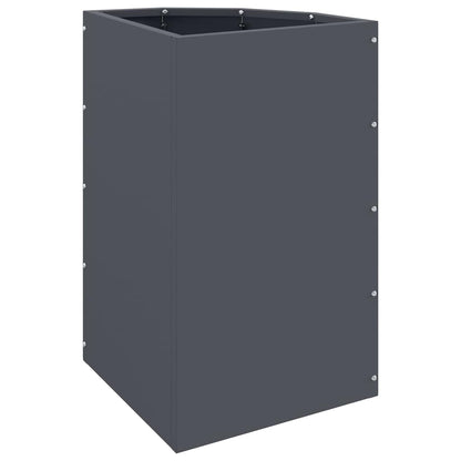 vidaXL Corner Planter Anthracite 30 x 30 x 50 cm Steel
