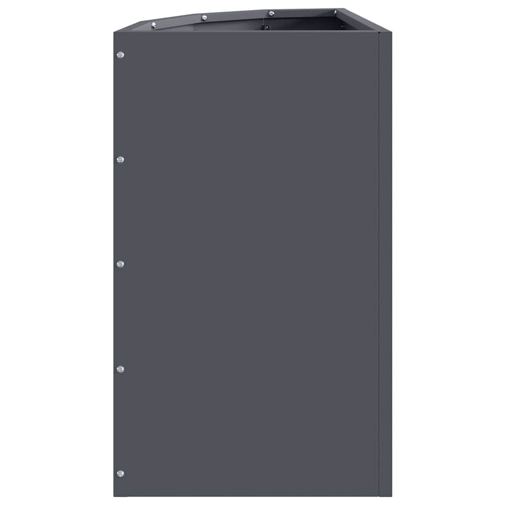 vidaXL Corner Planter Anthracite 30 x 30 x 50 cm Steel