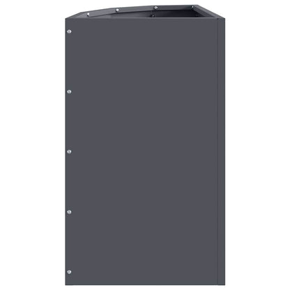 vidaXL Corner Planter Anthracite 30 x 30 x 50 cm Steel