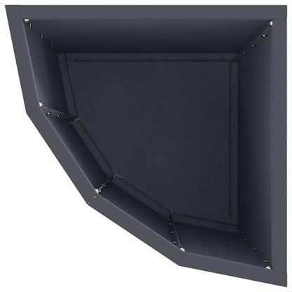 vidaXL Corner Planter Anthracite 30 x 30 x 50 cm Steel