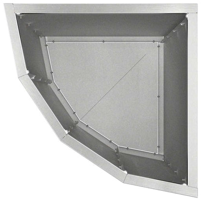 vidaXL Corner Planter Silver 30 x 30 x 50 cm Stainless steel