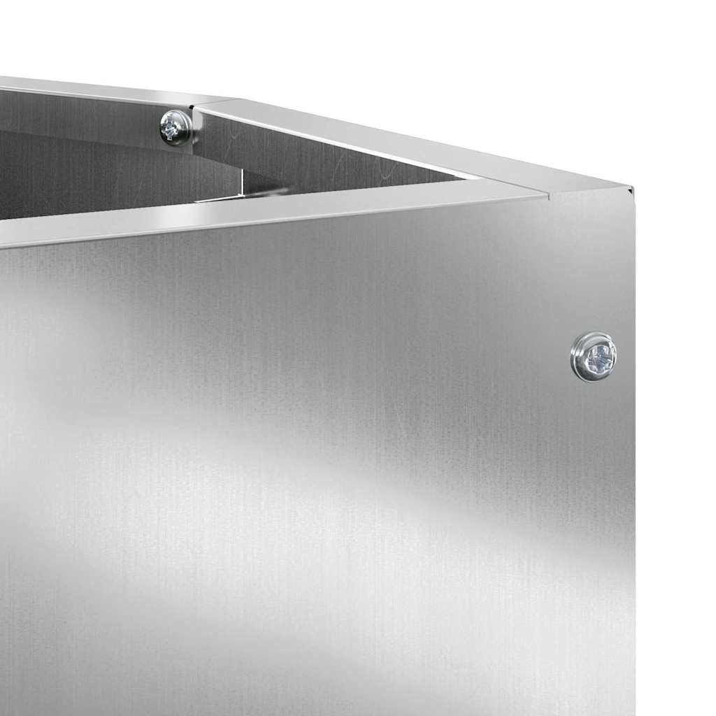 vidaXL Corner Planter Silver 30 x 30 x 50 cm Galvanised steel