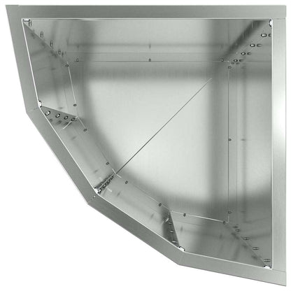 vidaXL Corner Planter Silver 30 x 30 x 50 cm Galvanised steel