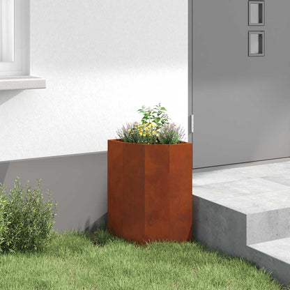 vidaXL Corner Planter Rusty 30 x 30 x 50 cm Weathering steel