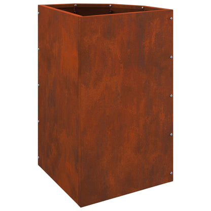 vidaXL Corner Planter Rusty 30 x 30 x 50 cm Weathering steel