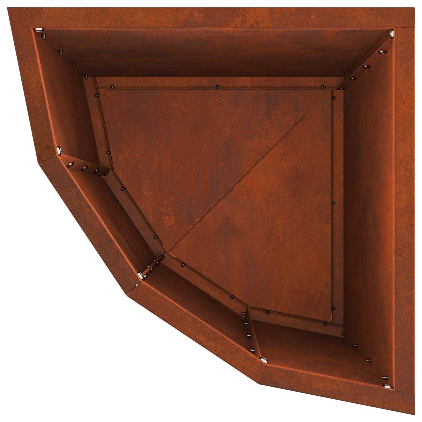 vidaXL Corner Planter Rusty 30 x 30 x 50 cm Weathering steel