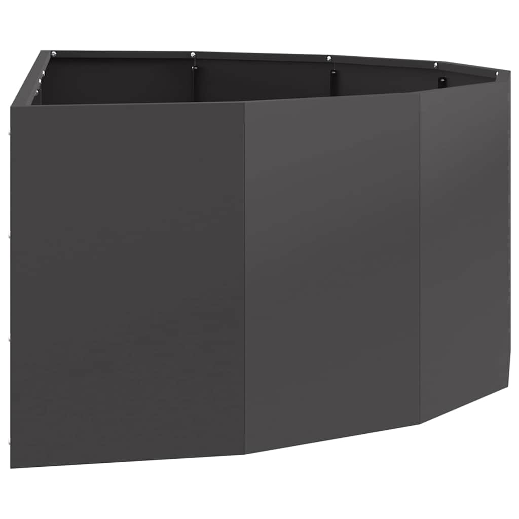 vidaXL Planter Black 120 x 60 x 35 cm Steel